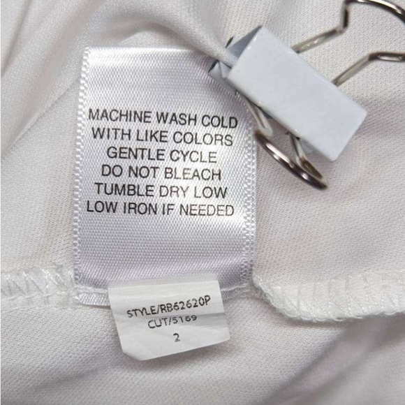 Signature BY Robbie Bee Women's White Faux-Wrap Eyelet Sleeve Dress Size PS - Picture 8 of 9